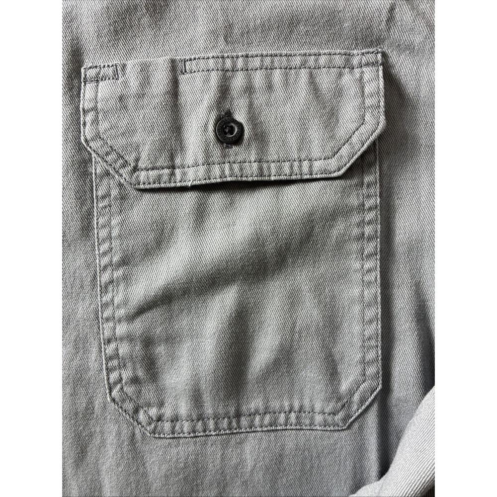 Wrangler Men's Comfort Flex Shirt Twill Long Sleeve Button Up 2XL Gray - Picture 10 of 15